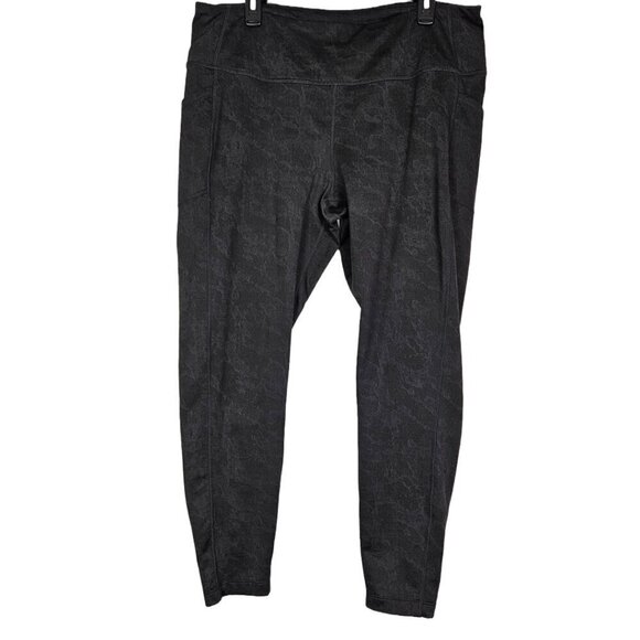 Mondetta Performance + Luxury Brushed Jacquard Legging Black Combo XXL 1528281 - Picture 2 of 10